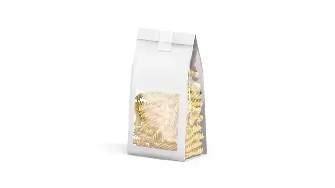 White Paper Fusilli Pasta Pack - italian macaroni food box