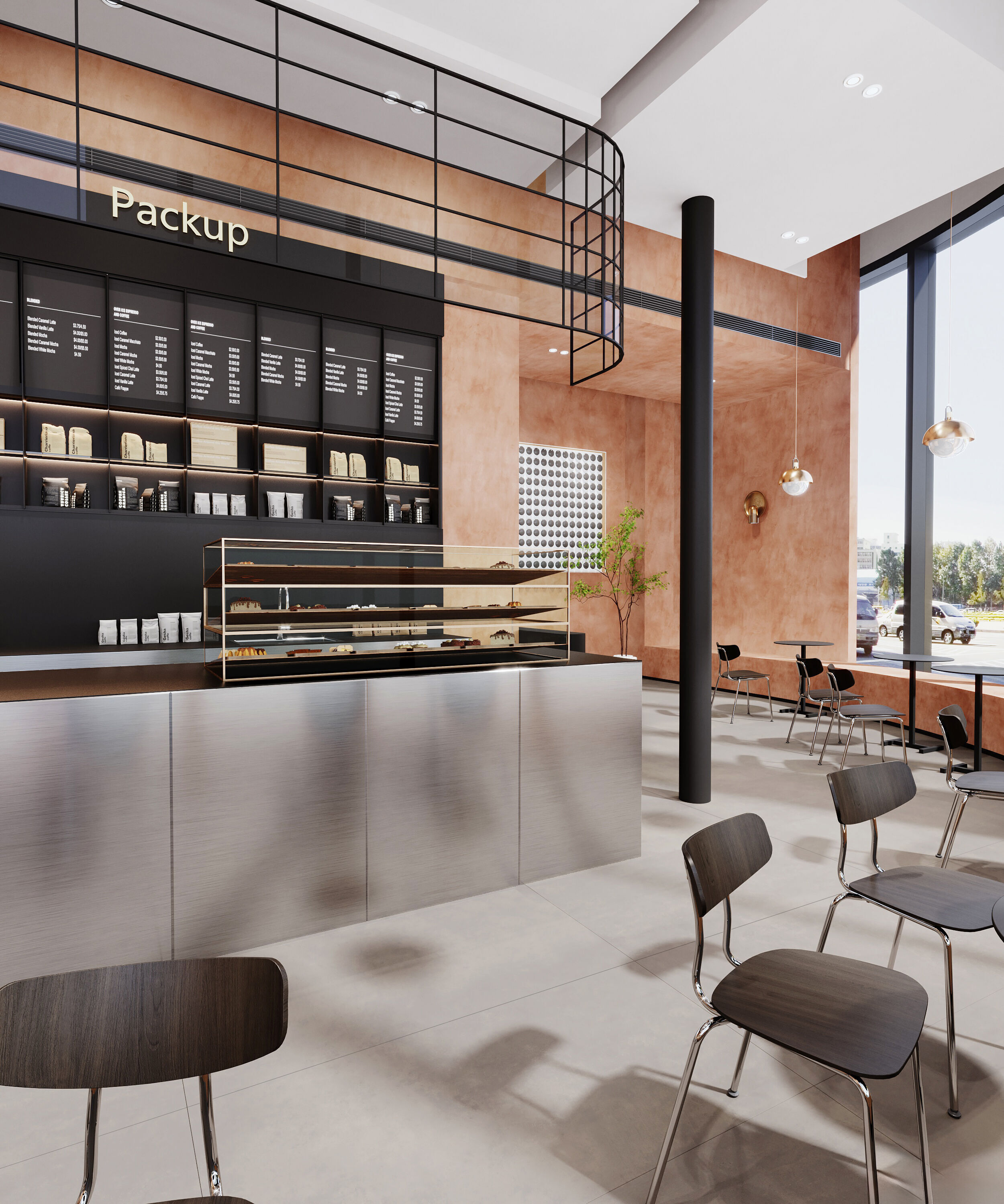 coffee shop  interior    3D model_1