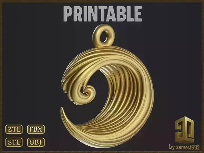 Wave Elegant Fluid Jewelry  3D print model