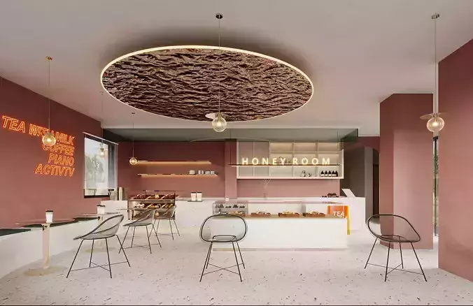 restaurant  cafe  Interior scene 84