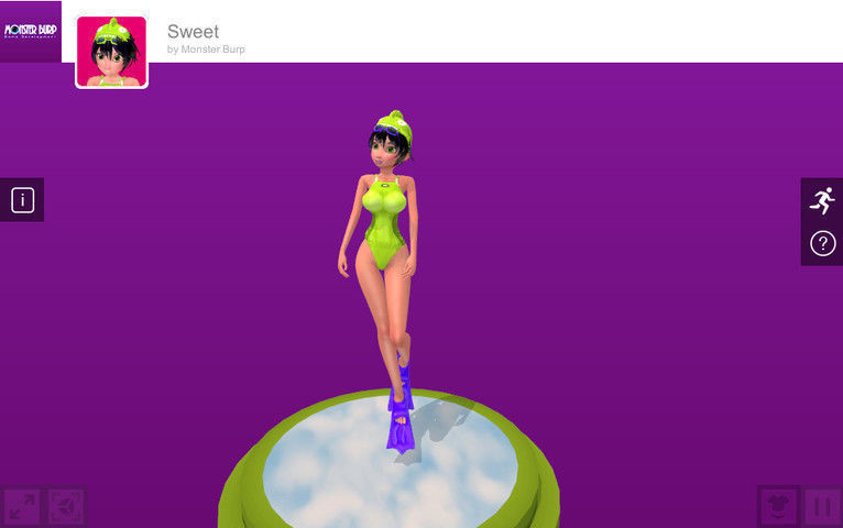 Four Cartoon Girl Volume 1 Low-poly 3D model_3