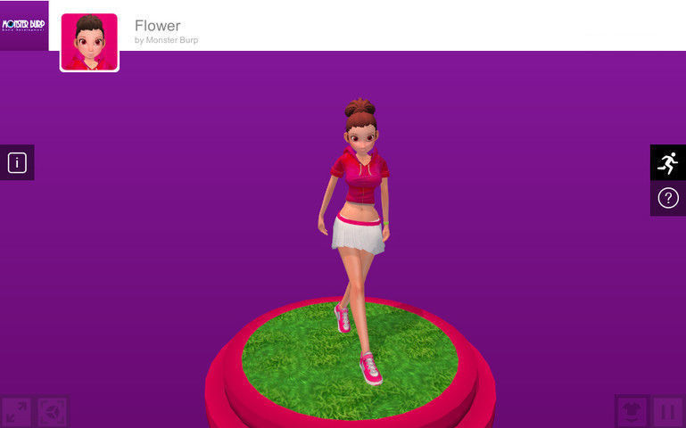 Four Cartoon Girl Volume 1 Low-poly 3D model_10