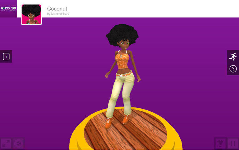 Four Cartoon Girl Volume 1 Low-poly 3D model_5