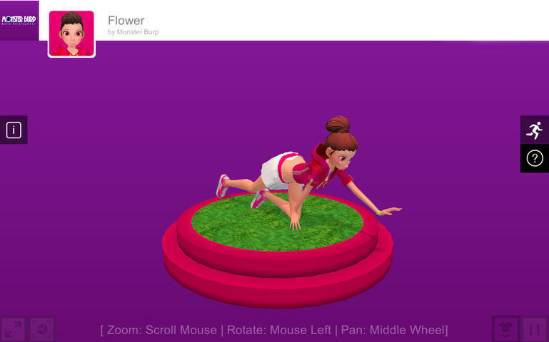 Four Cartoon Girl Volume 1 Low-poly 3D model_4