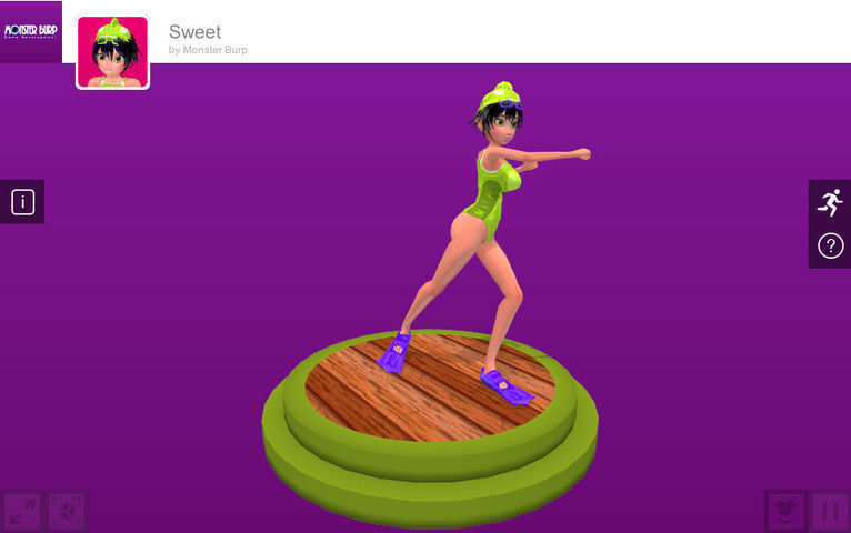 Four Cartoon Girl Volume 1 Low-poly 3D model_2