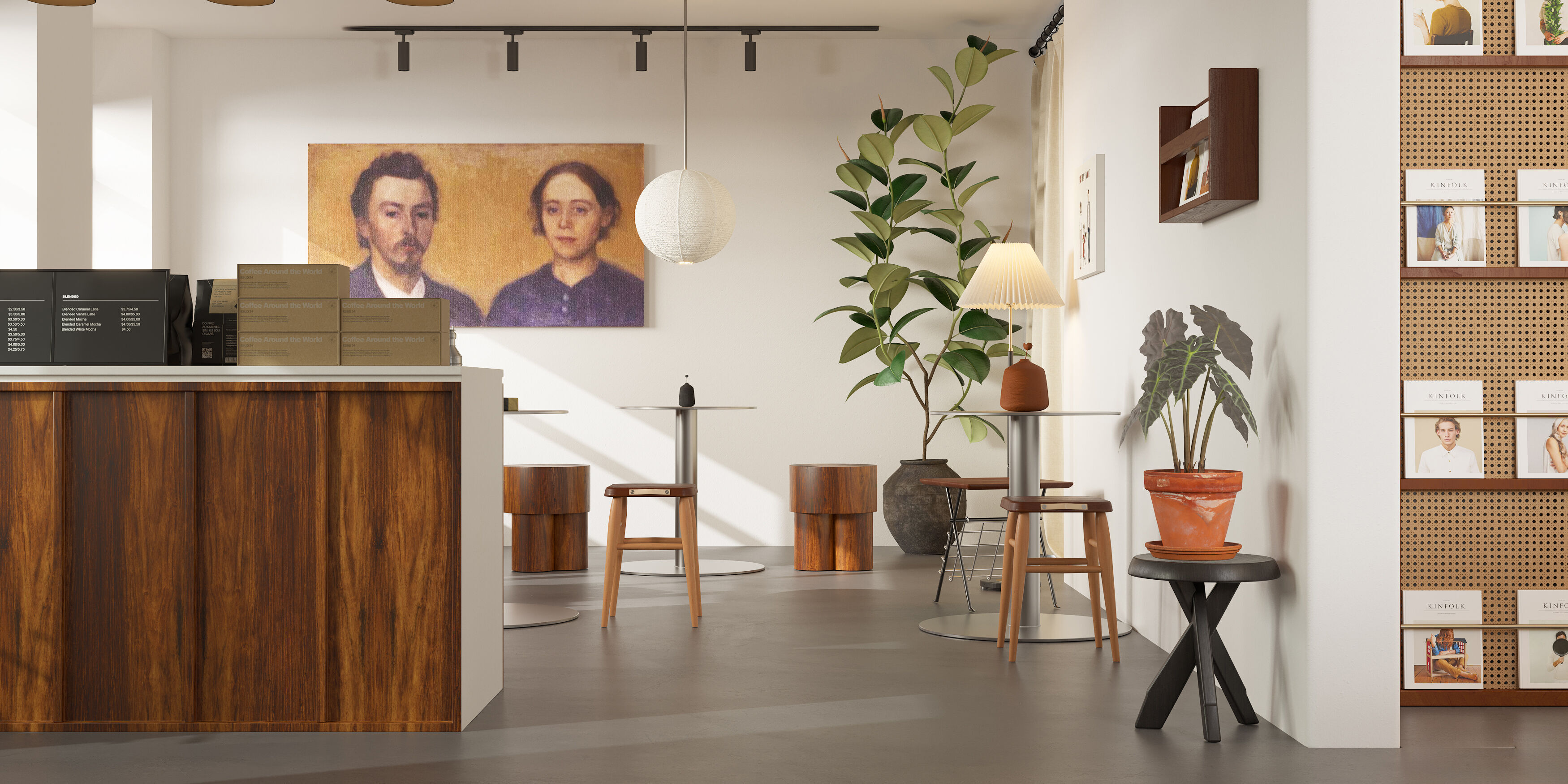 coffee shop  interior   3D model_3