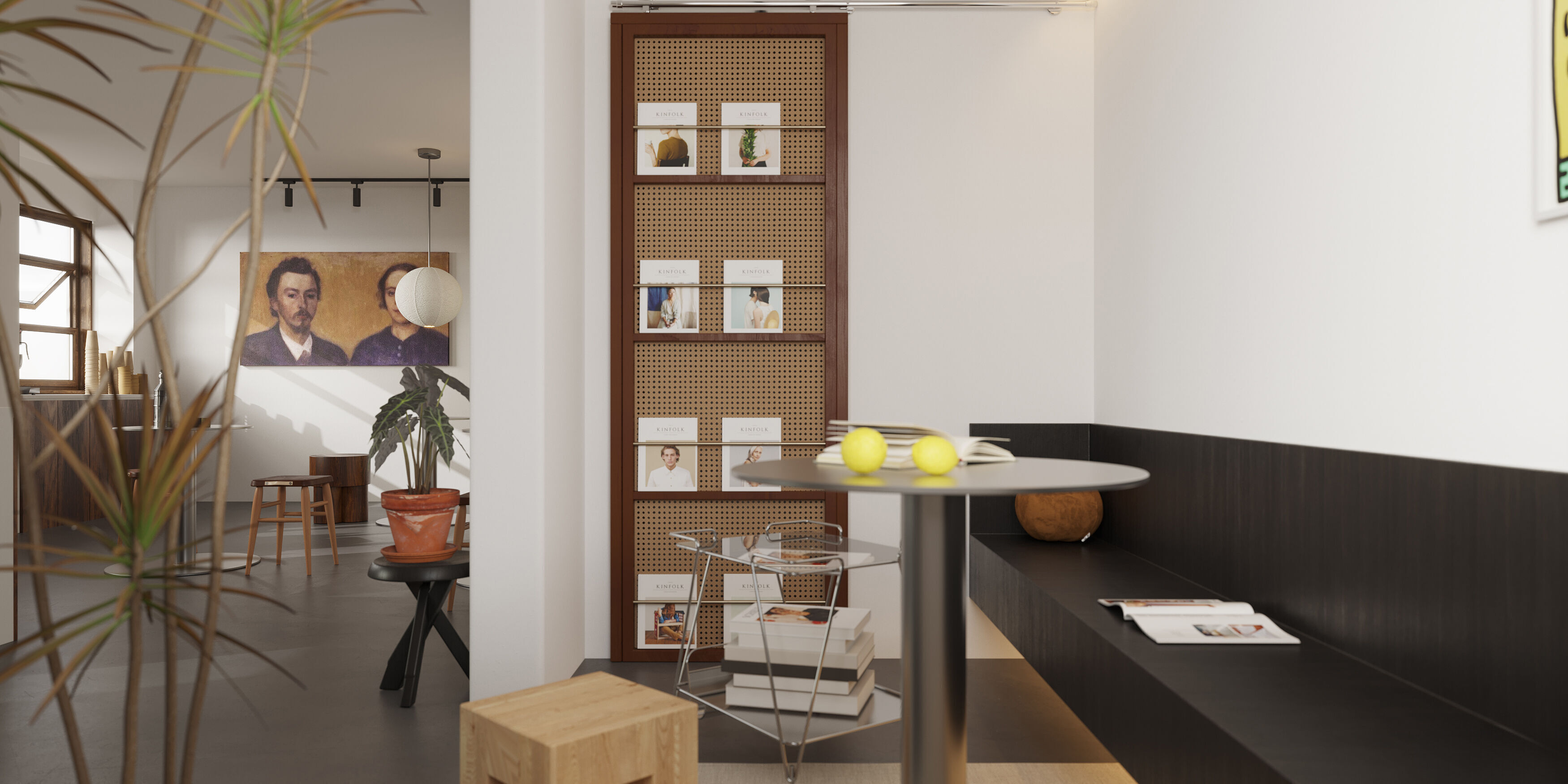 coffee shop  interior   3D model_2