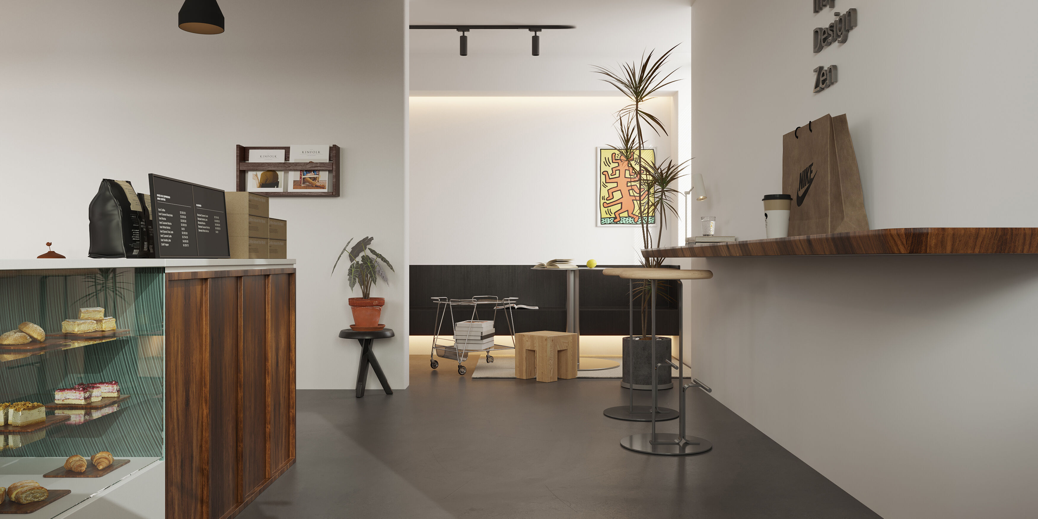 coffee shop  interior   3D model_1