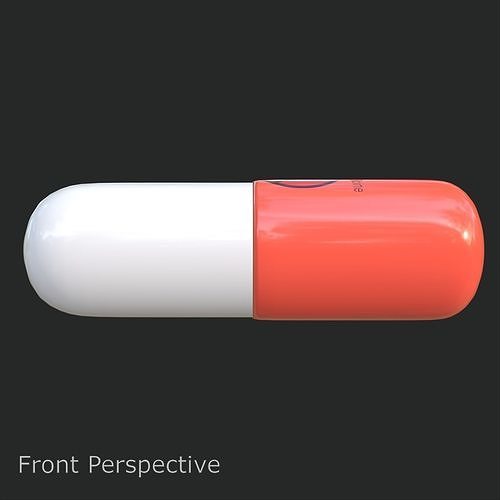 Hard Medicine Capsule for Medical Visualization 3D model