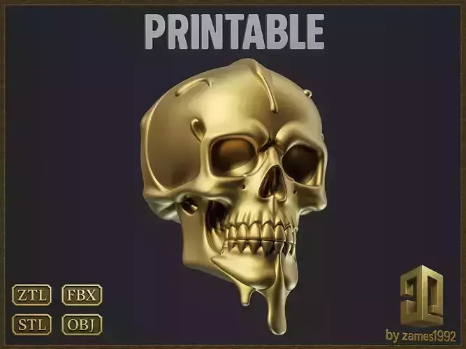 Dripping Gold Skull 