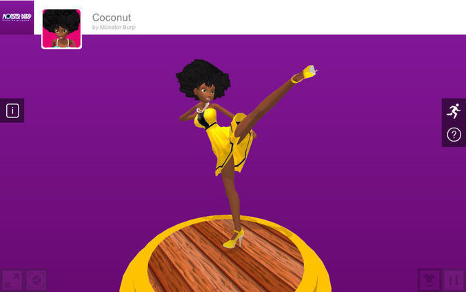 Four Cartoon Girls Volume 2 Low-poly 3D model
