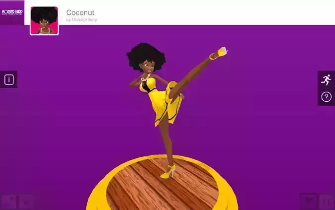 Four Cartoon Girls Volume 2 Low-poly 3D model