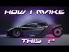 Futuristic Cyber Car 3D Model Low Poly Blend FBX OBJ 2K Textures Low-poly 3D model_1