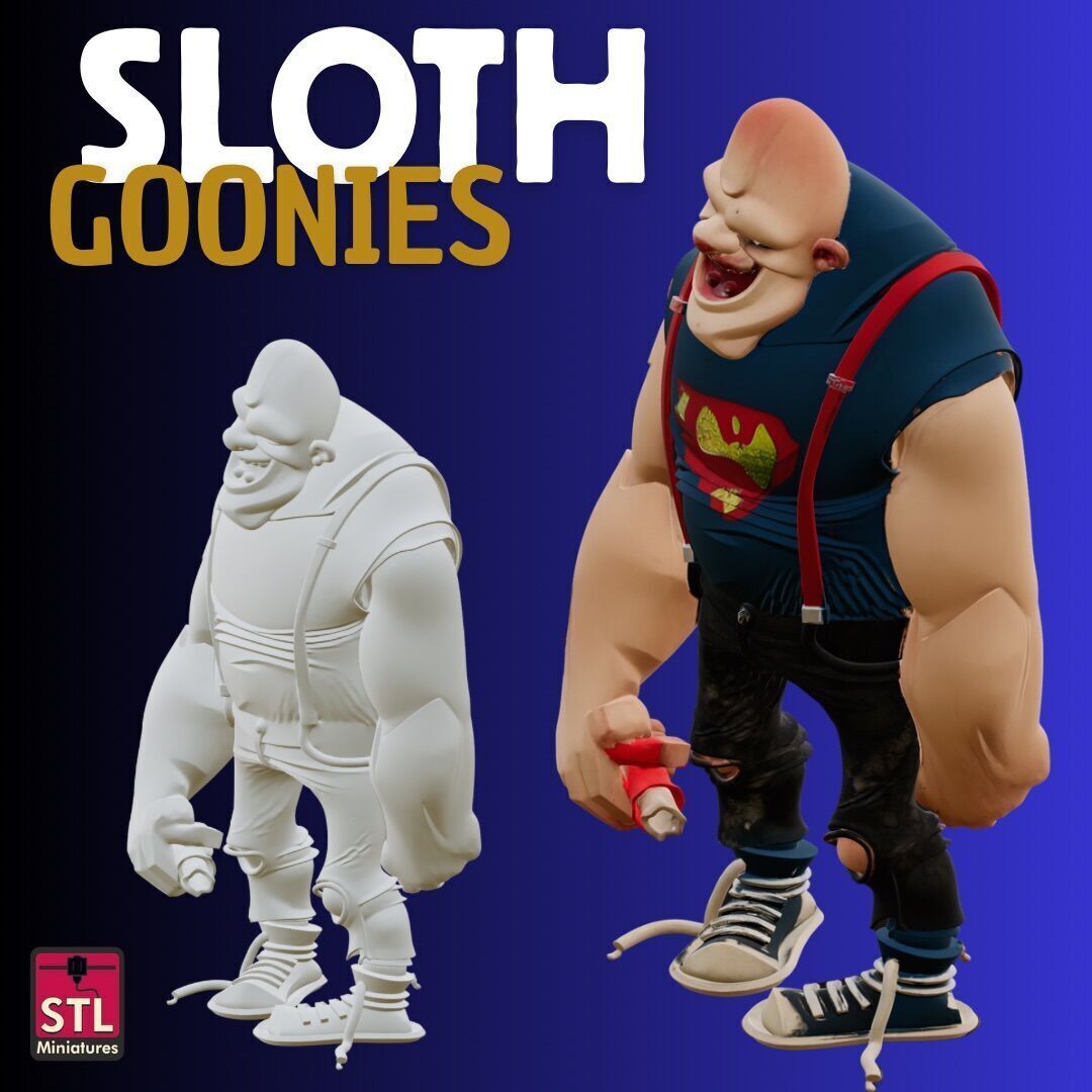 STL Sloth-Inspired Gentle Giant  3D Monster Miniature 3D print model_2