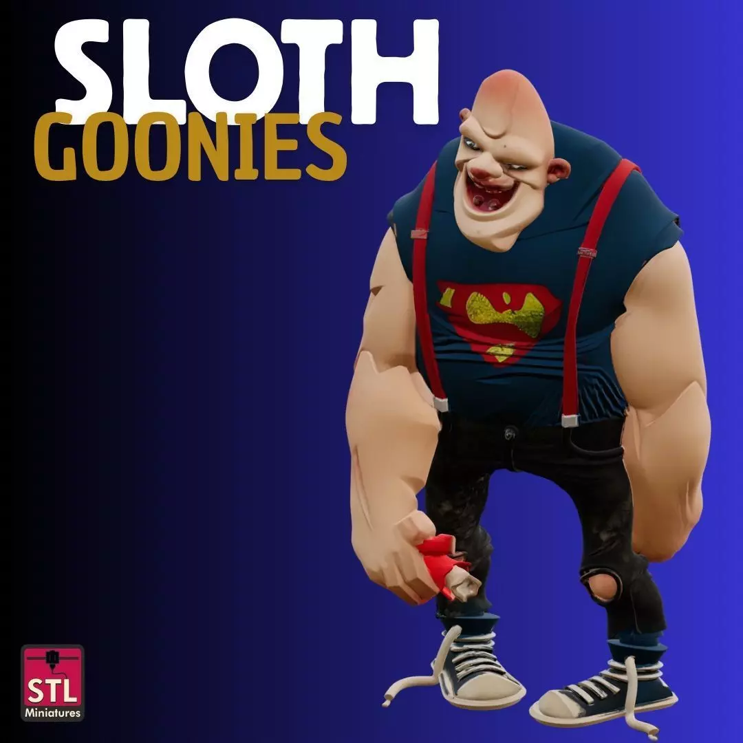STL Sloth-Inspired Gentle Giant  3D Monster Miniature 3D print model_0