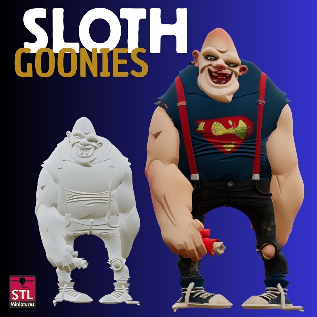 STL Sloth-Inspired Gentle Giant  3D Monster Miniature 3D print model_1