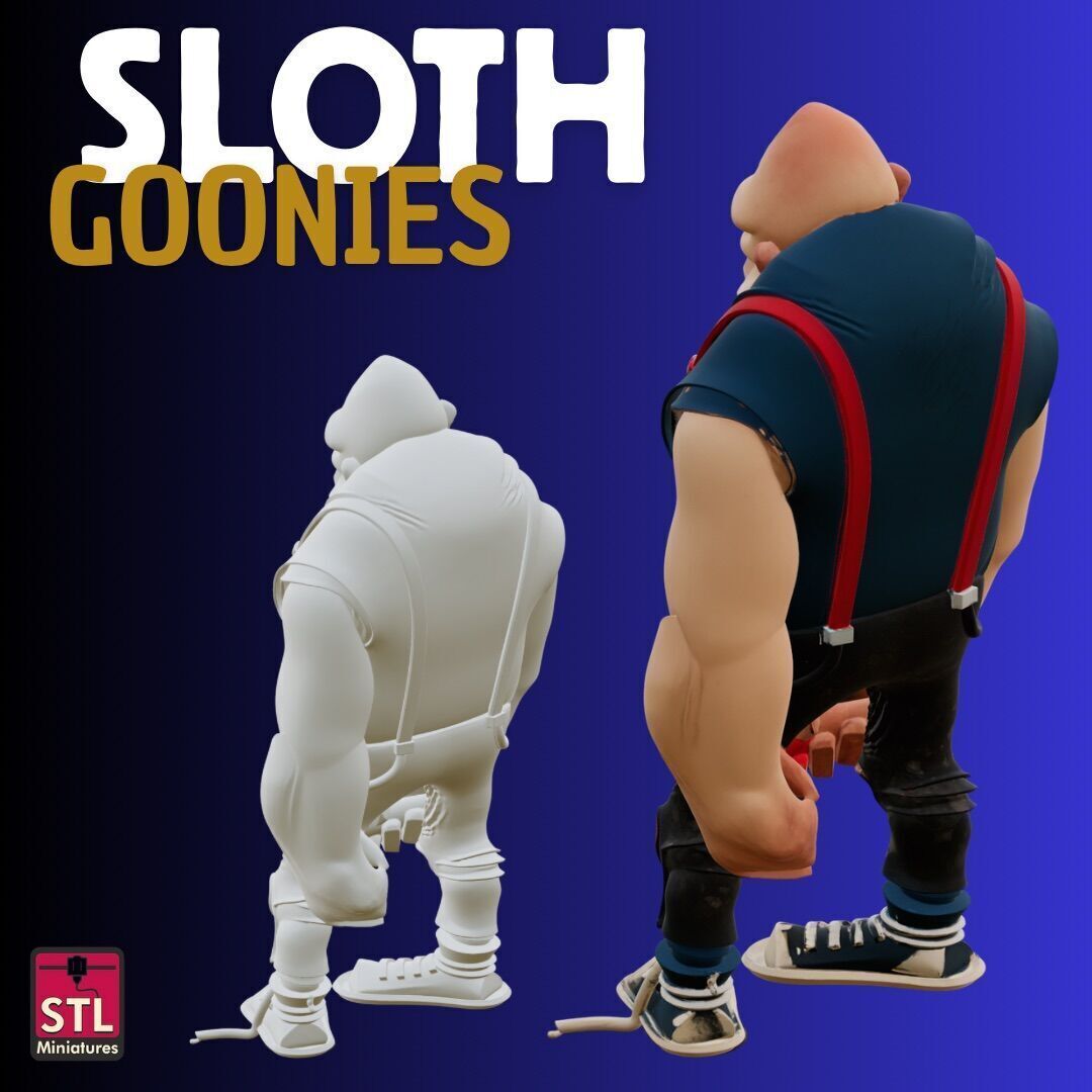 STL Sloth-Inspired Gentle Giant  3D Monster Miniature 3D print model_3