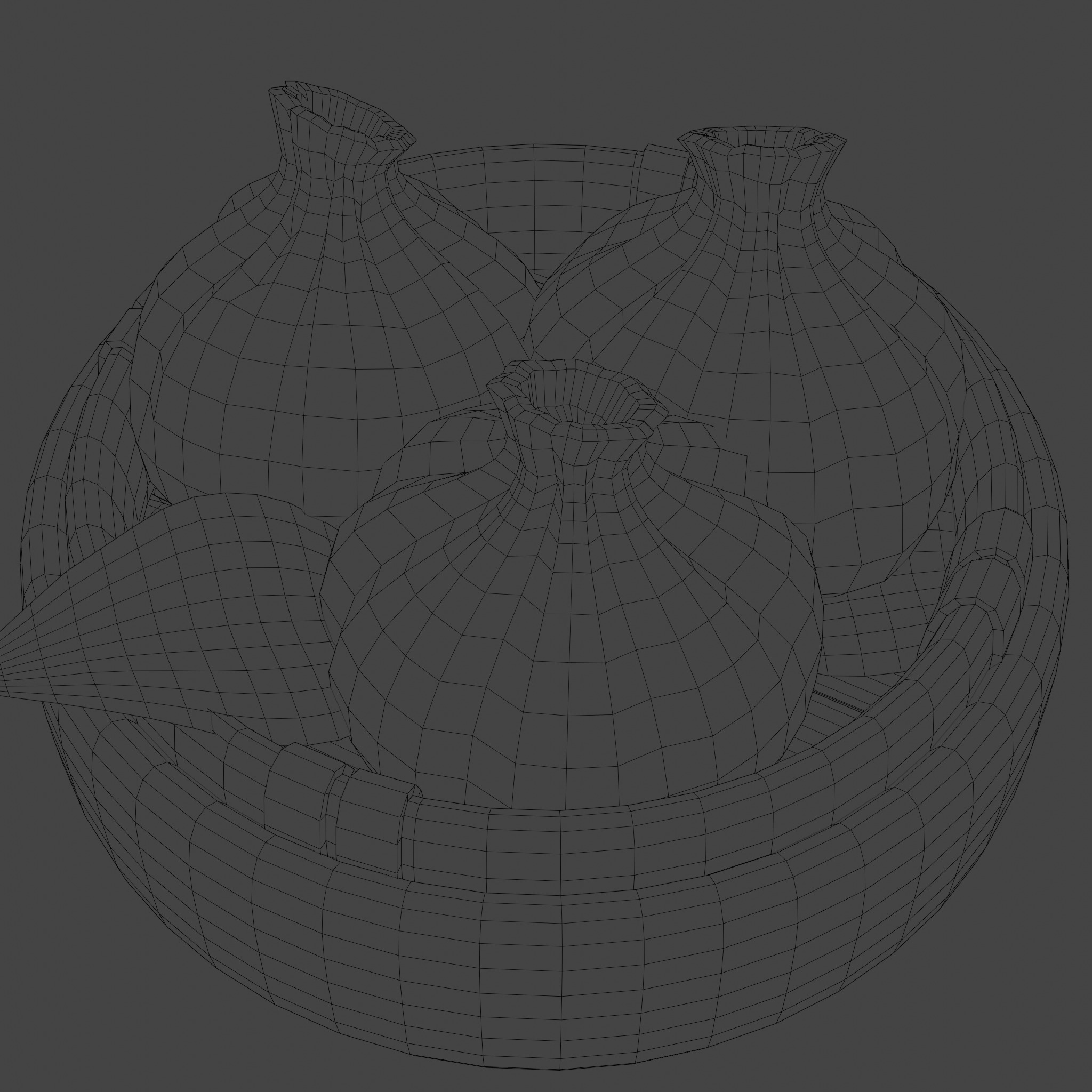 Khinkali Low-poly 3D model_2