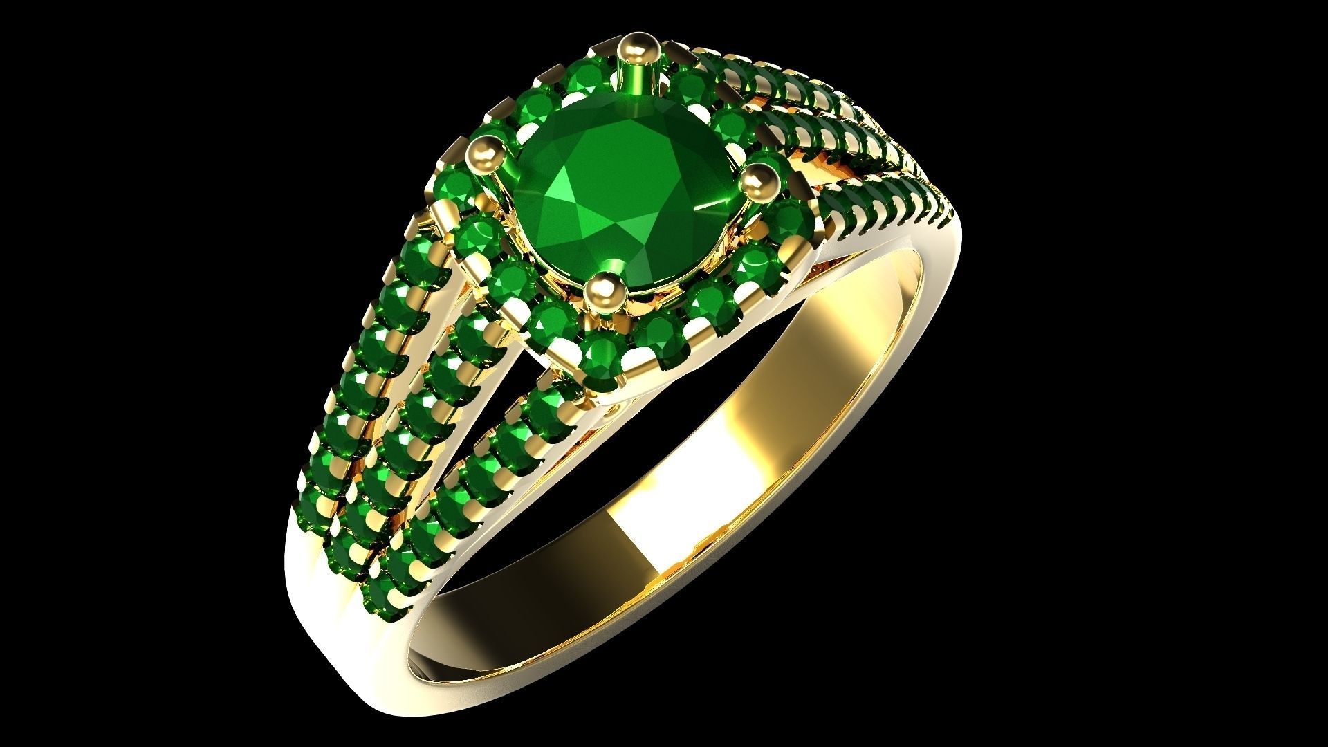 Solitario Con Engaste AS -E -031 3D print model_1