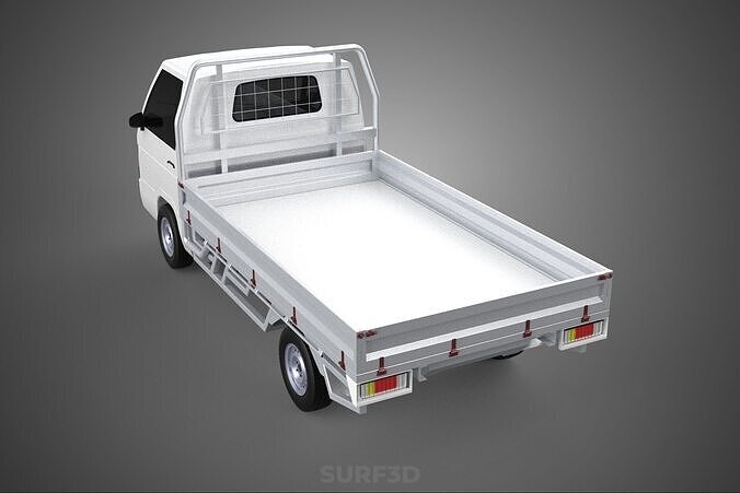 FLAT DECK BED PICKUP TRUCK CAR BOX DROP SIDE CARGO BODY GATE VAN 3D model