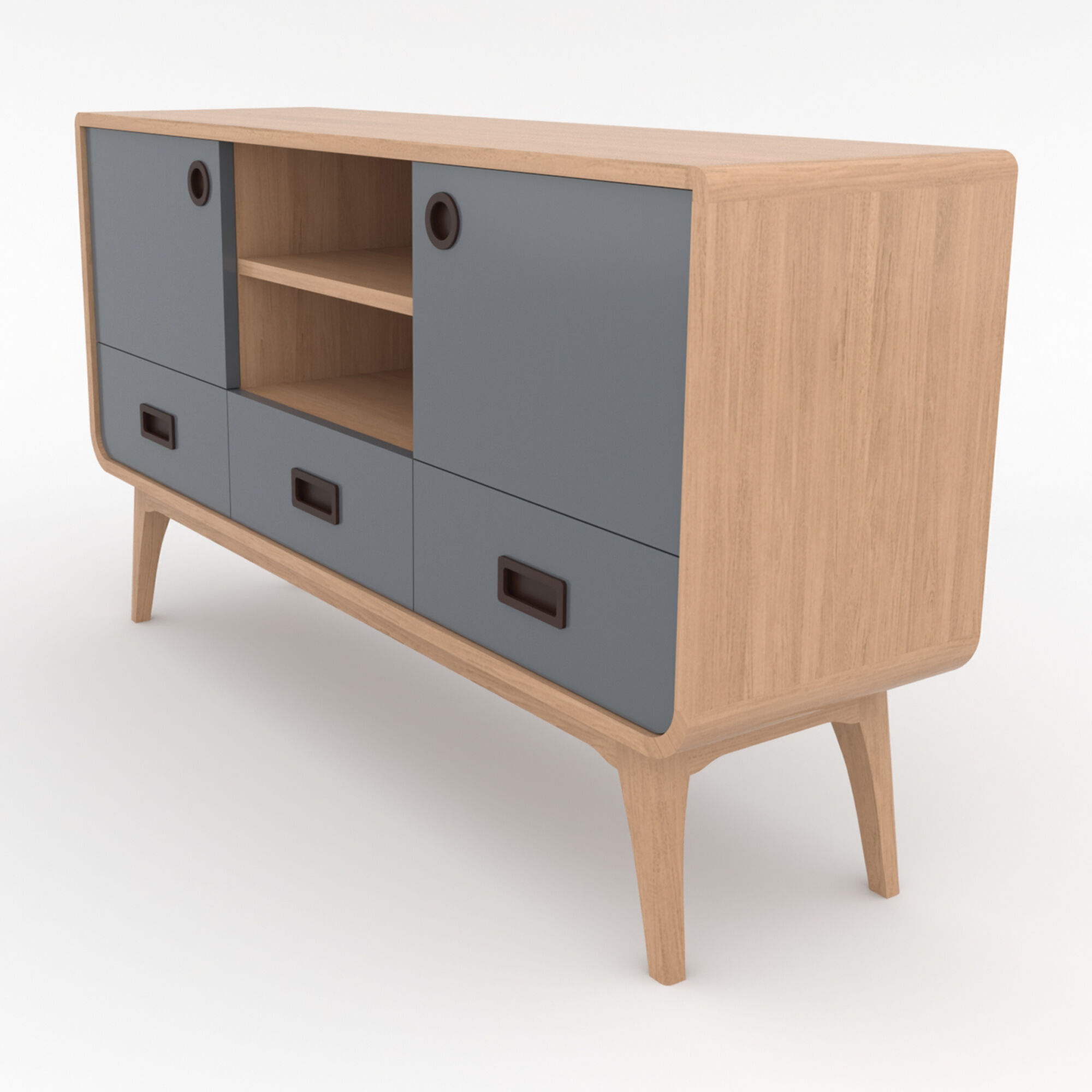 Modern Scandinavian Sideboard 140 Morris 3D model_4