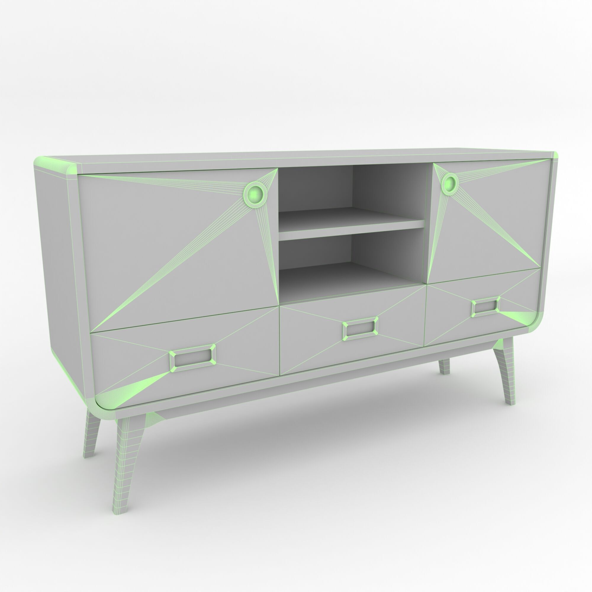 Modern Scandinavian Sideboard 140 Morris 3D model_6