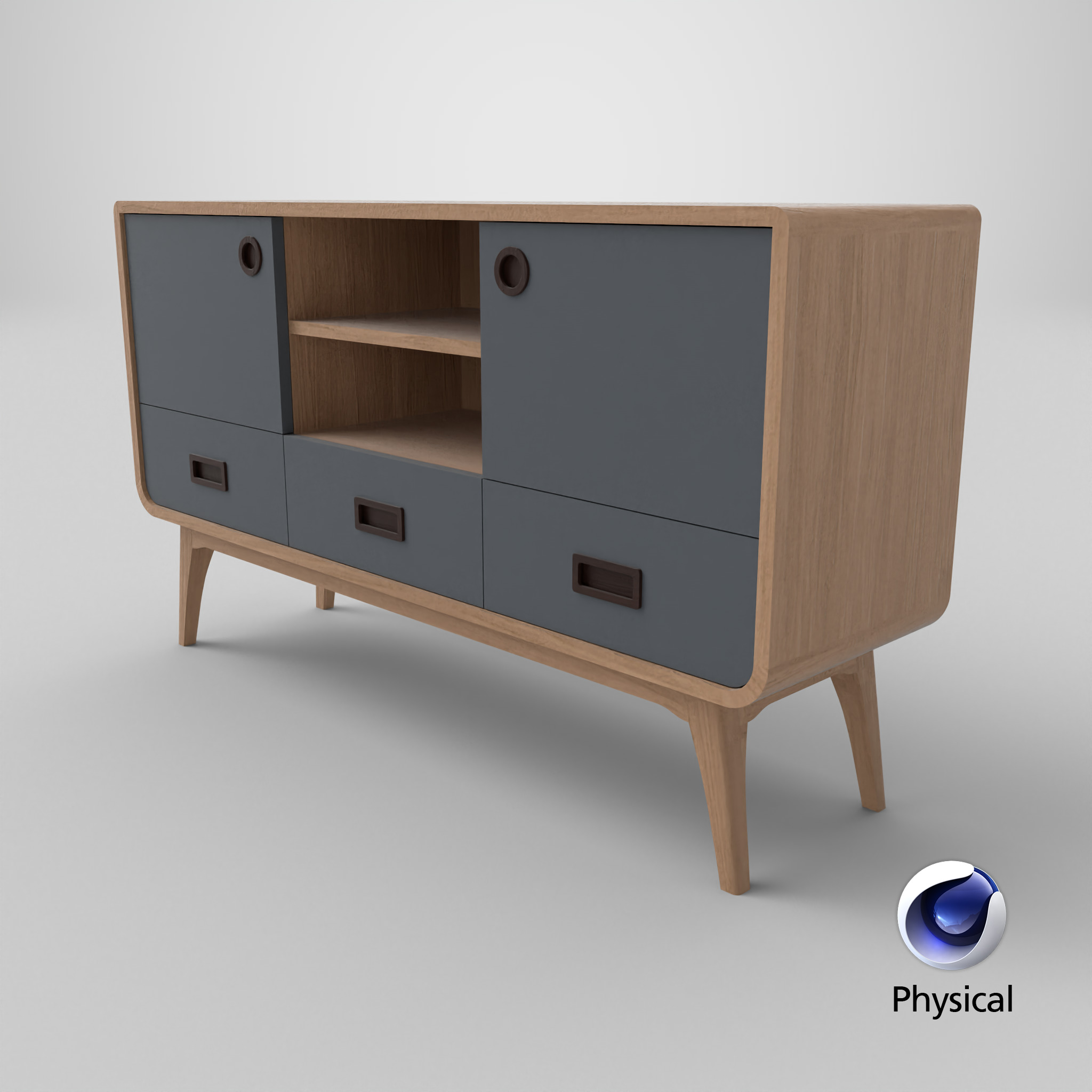 Modern Scandinavian Sideboard 140 Morris 3D model_12