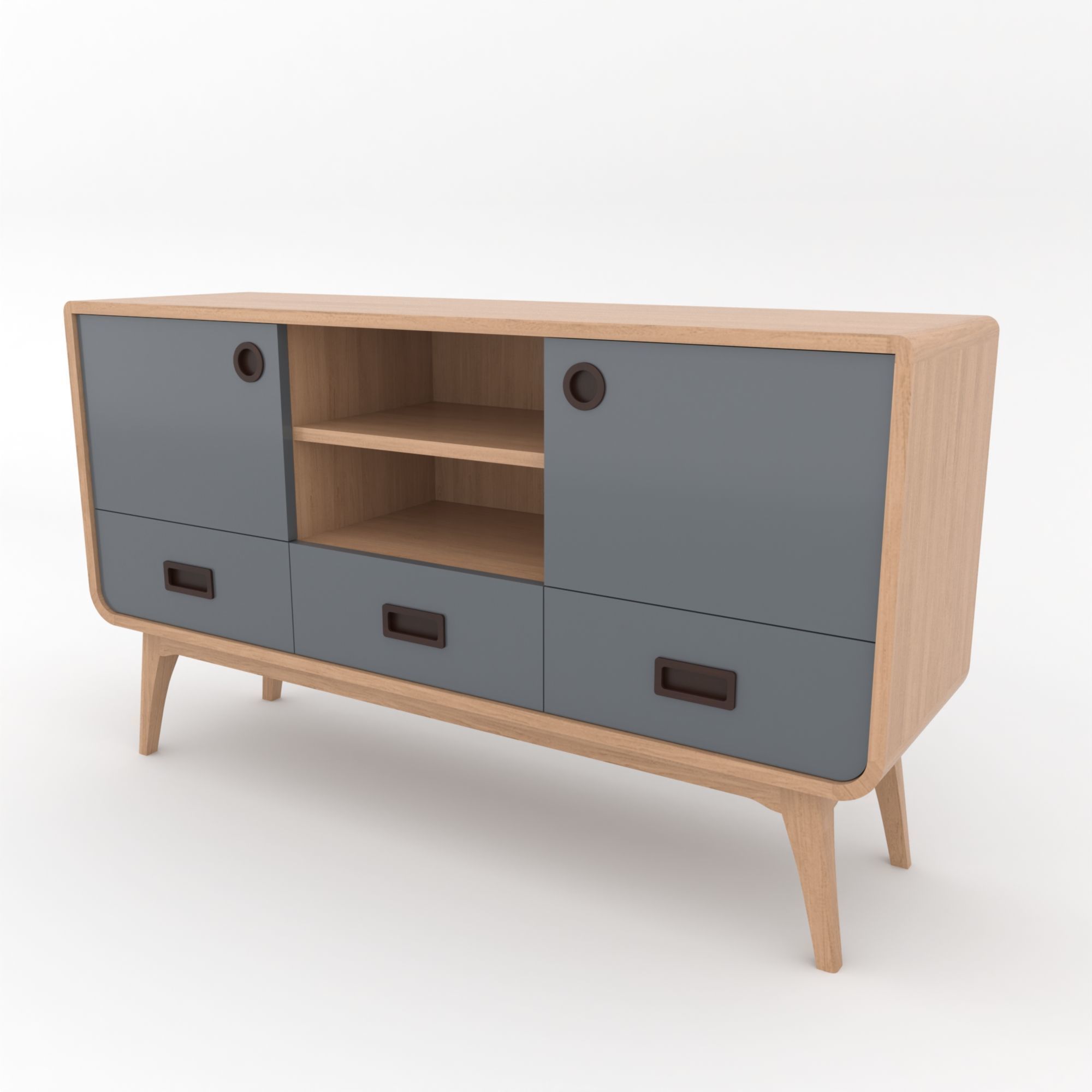 Modern Scandinavian Sideboard 140 Morris 3D model_2