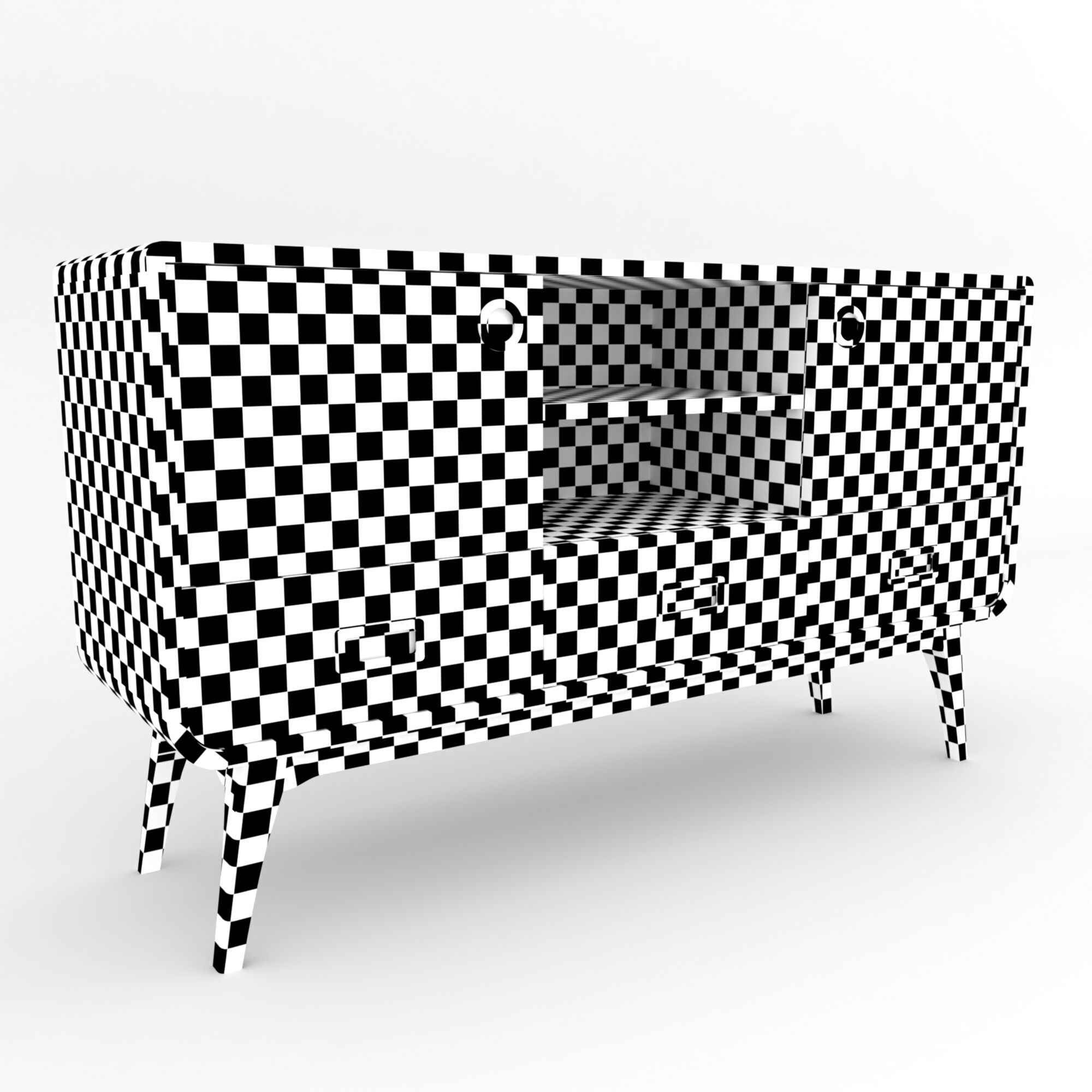 Modern Scandinavian Sideboard 140 Morris 3D model_8