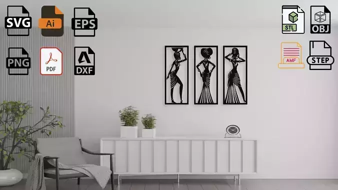 African Women Wall Decor Art