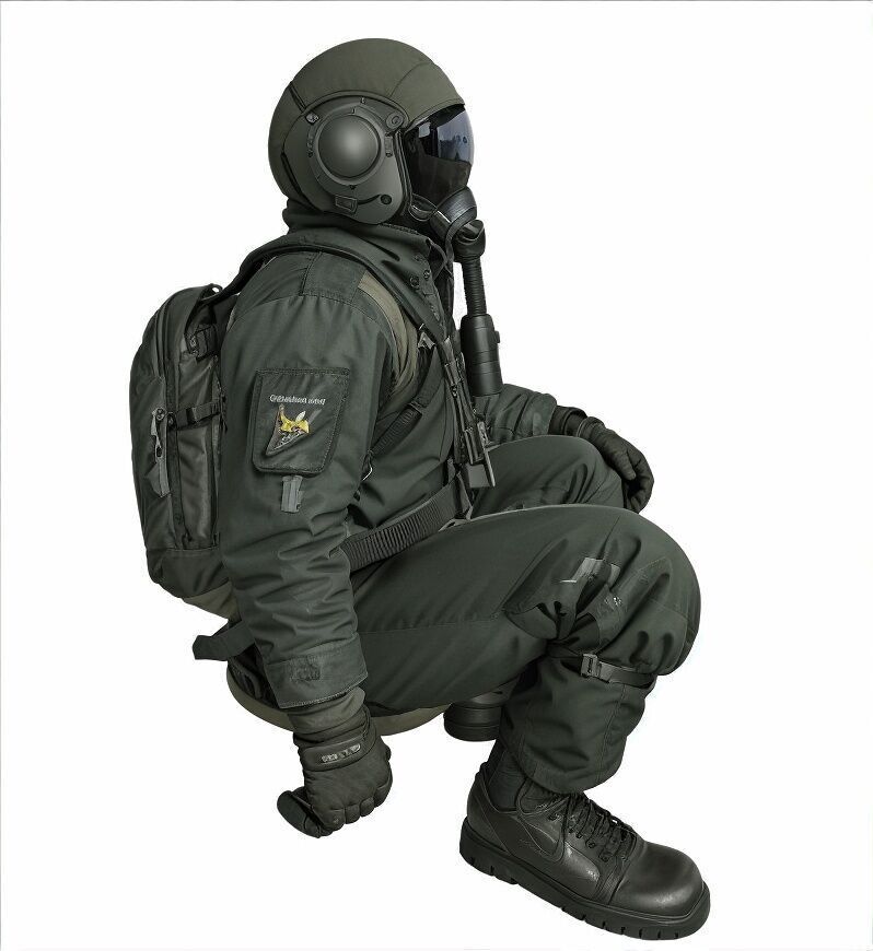 Generic Jet Pilot Character 3D Model Low-poly 3D model_1