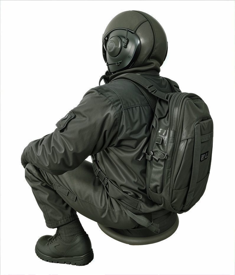 Generic Jet Pilot Character 3D Model Low-poly 3D model_3