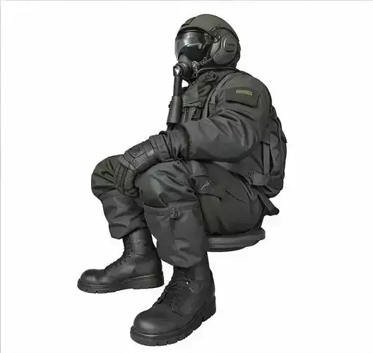Generic Jet Pilot Character 3D Model Low-poly 3D model