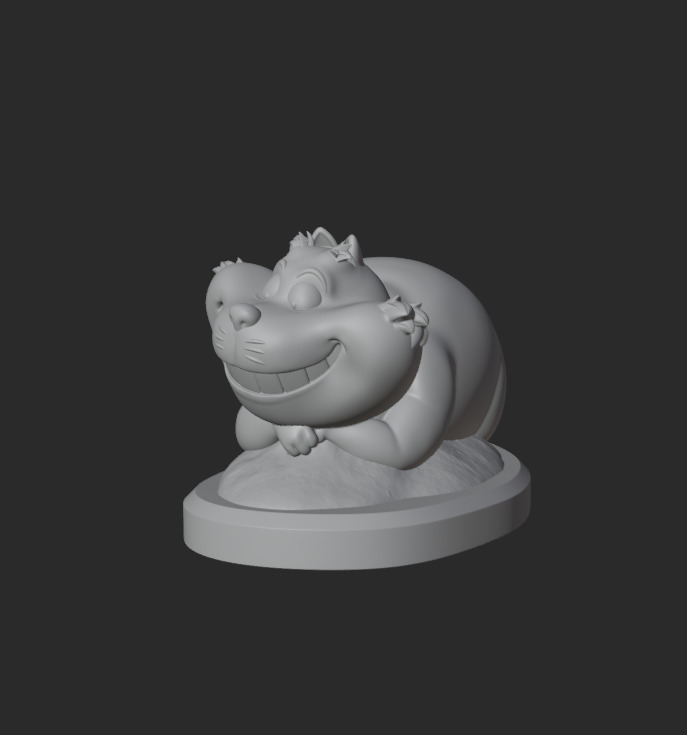 Wonderland Alice Smiling Cat 3D print model_1