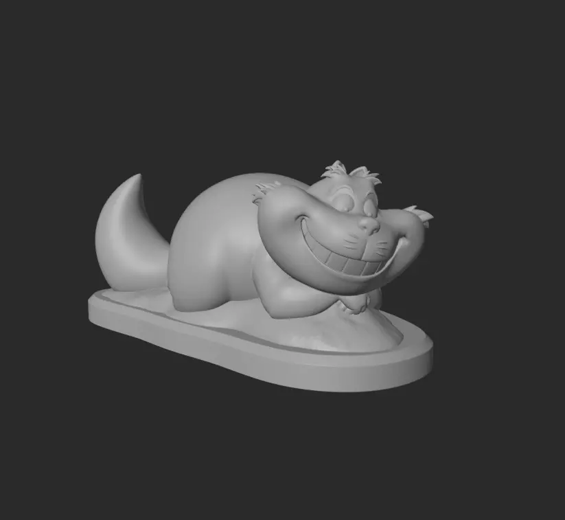 Wonderland Alice Smiling Cat 3D print model_0