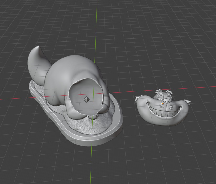 Wonderland Alice Smiling Cat 3D print model_4