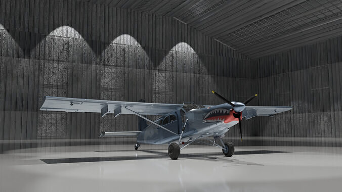 Fairchild AU-23 - THE PEACEMAKER Low-poly 3D model