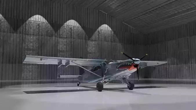 Fairchild AU-23 - THE PEACEMAKER Low-poly 3D model