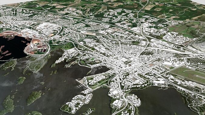 Cityscape Lappeenranta Finland 3D model 4