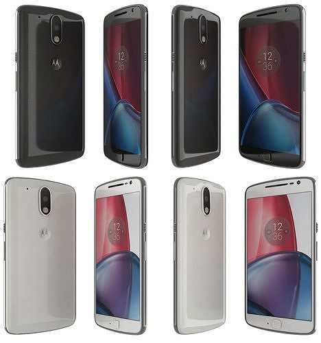 Motorola Moto G4 Plus Black And White 3D model