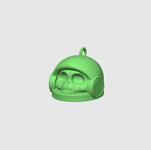 Keychain Astronaut Scull  Free 3D print model