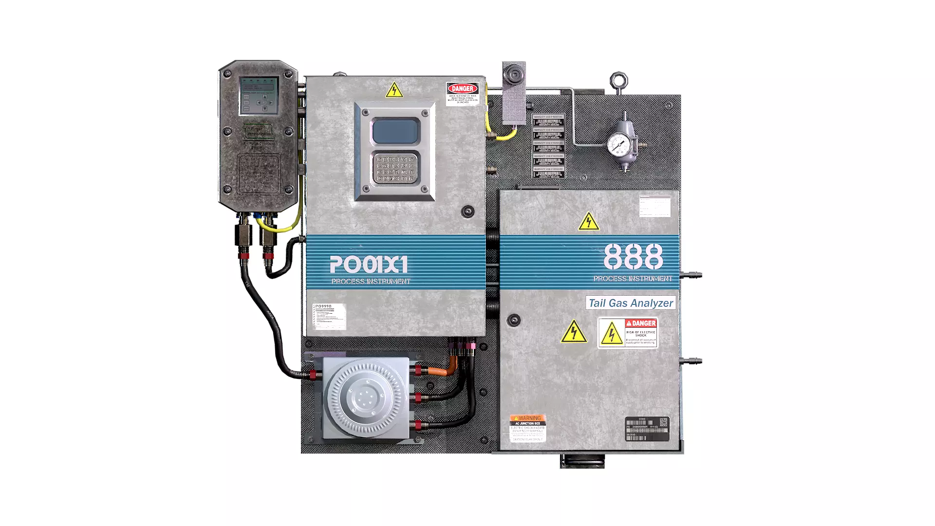 Industrial Tail Gas Analyzer Low-poly 3D model