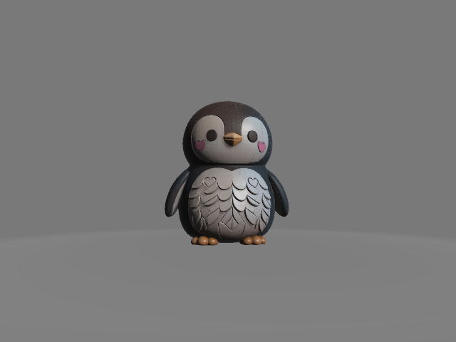 Kawaii Baby Penguin 3D print model_2