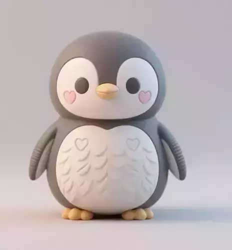 Kawaii Baby Penguin 3D print model