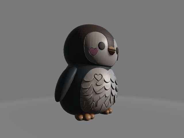 Kawaii Baby Penguin 3D print model_3