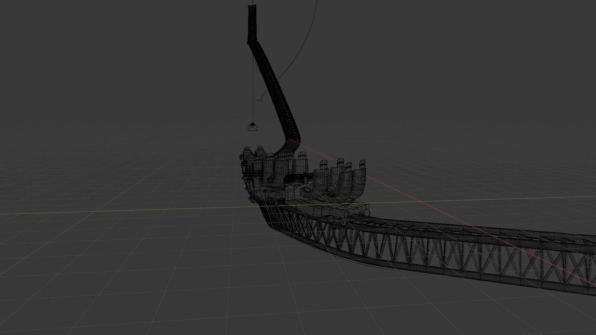 Roller Coaster Low-poly 3D model_8