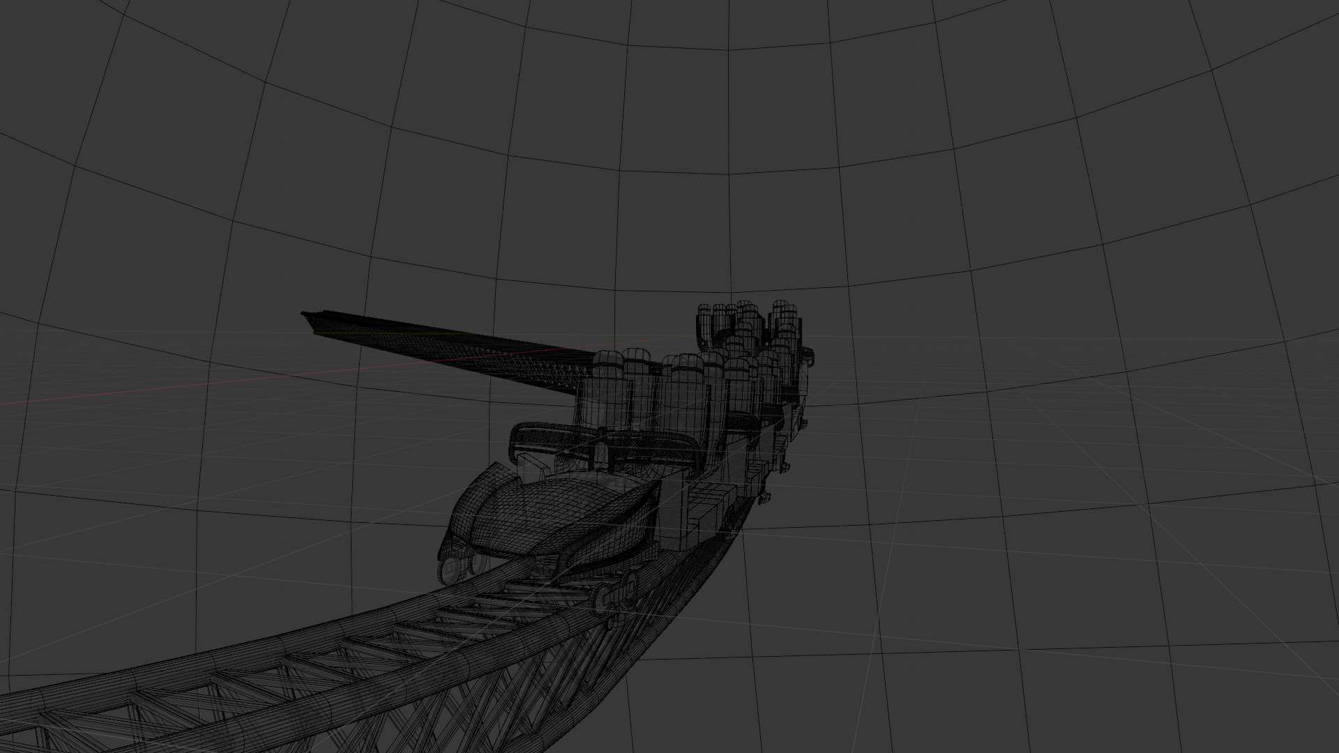 Roller Coaster Low-poly 3D model_6