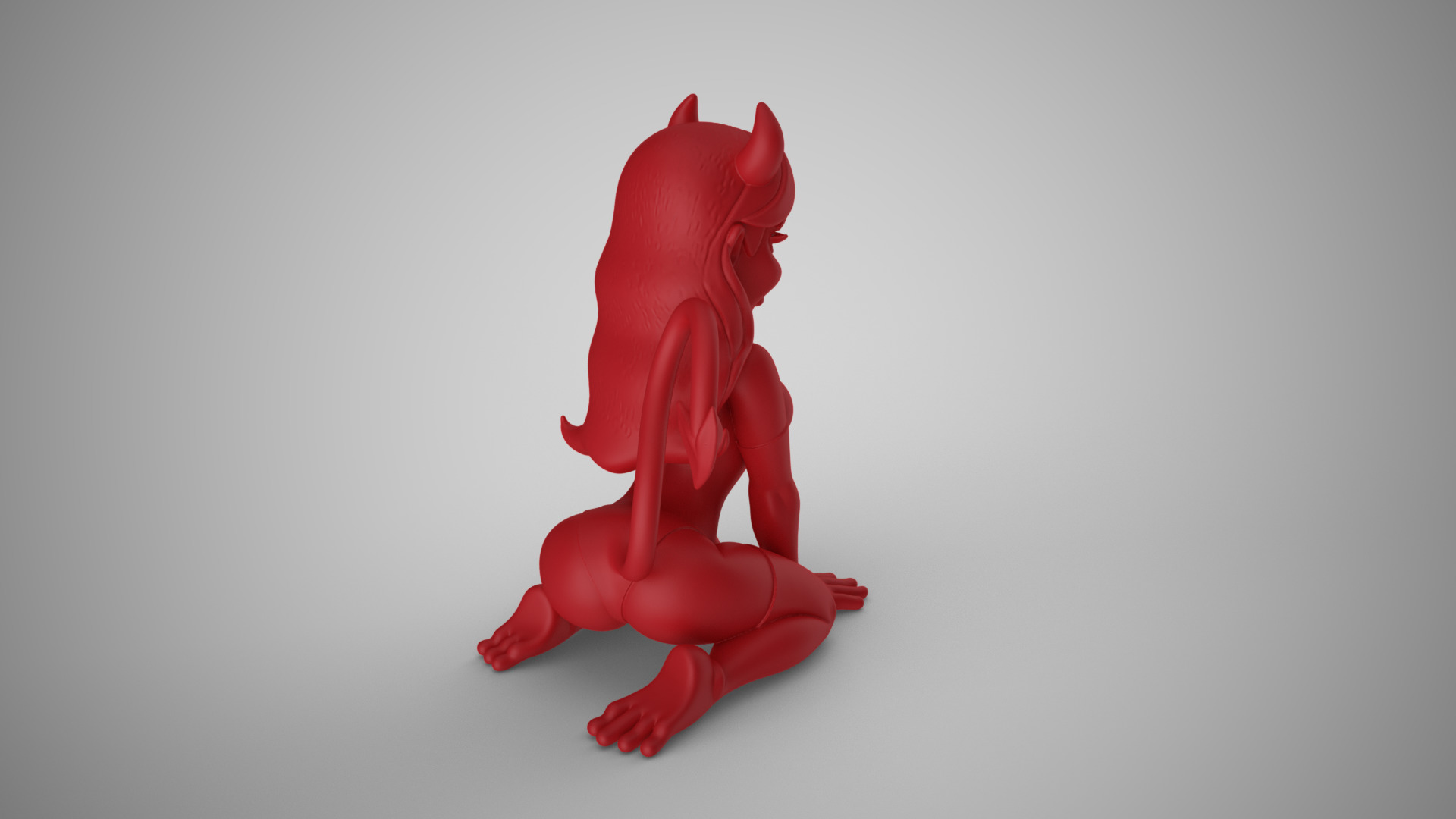 Devil Girl Decor 3D print model_4
