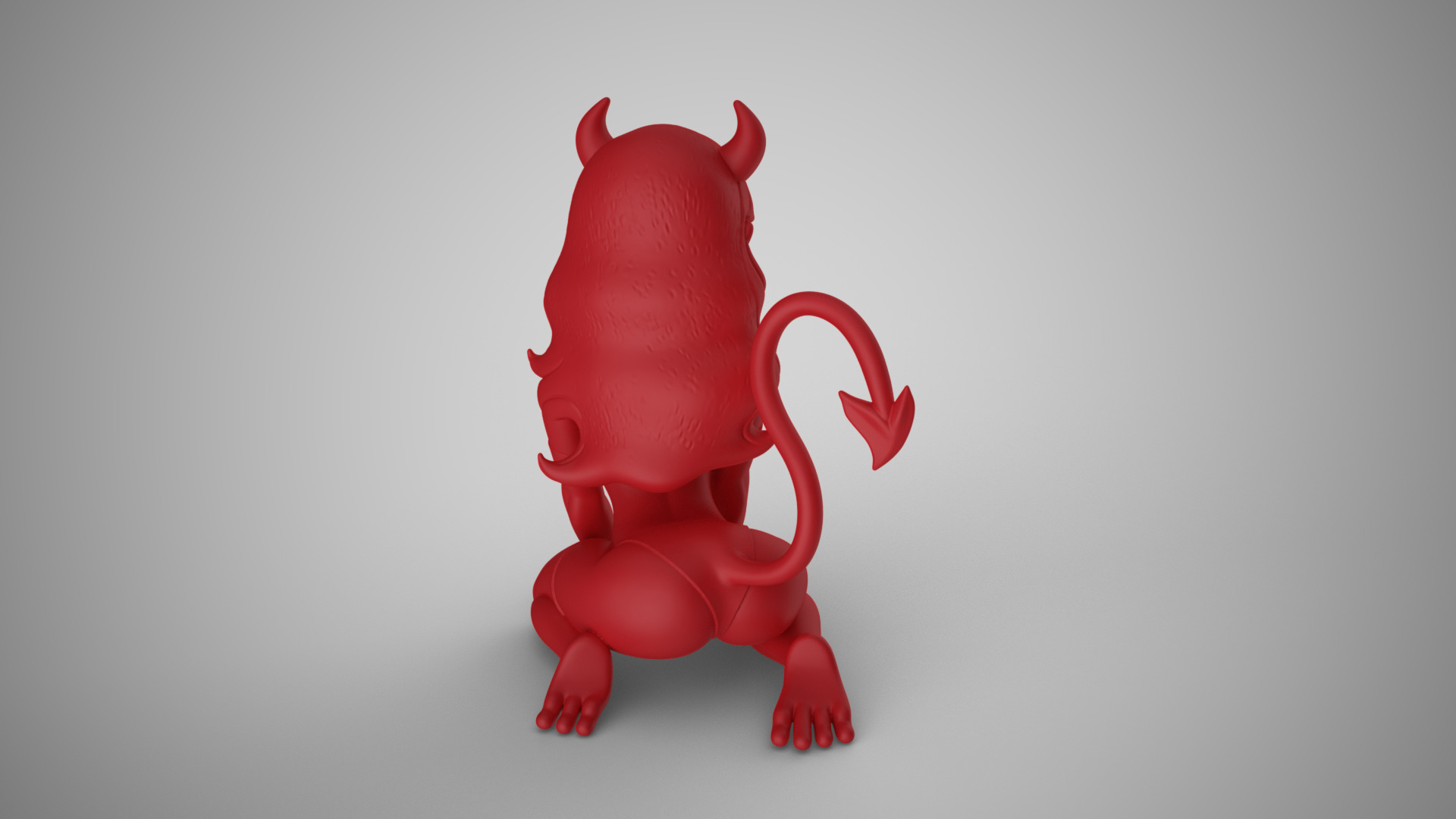Devil Girl Decor 3D print model_5