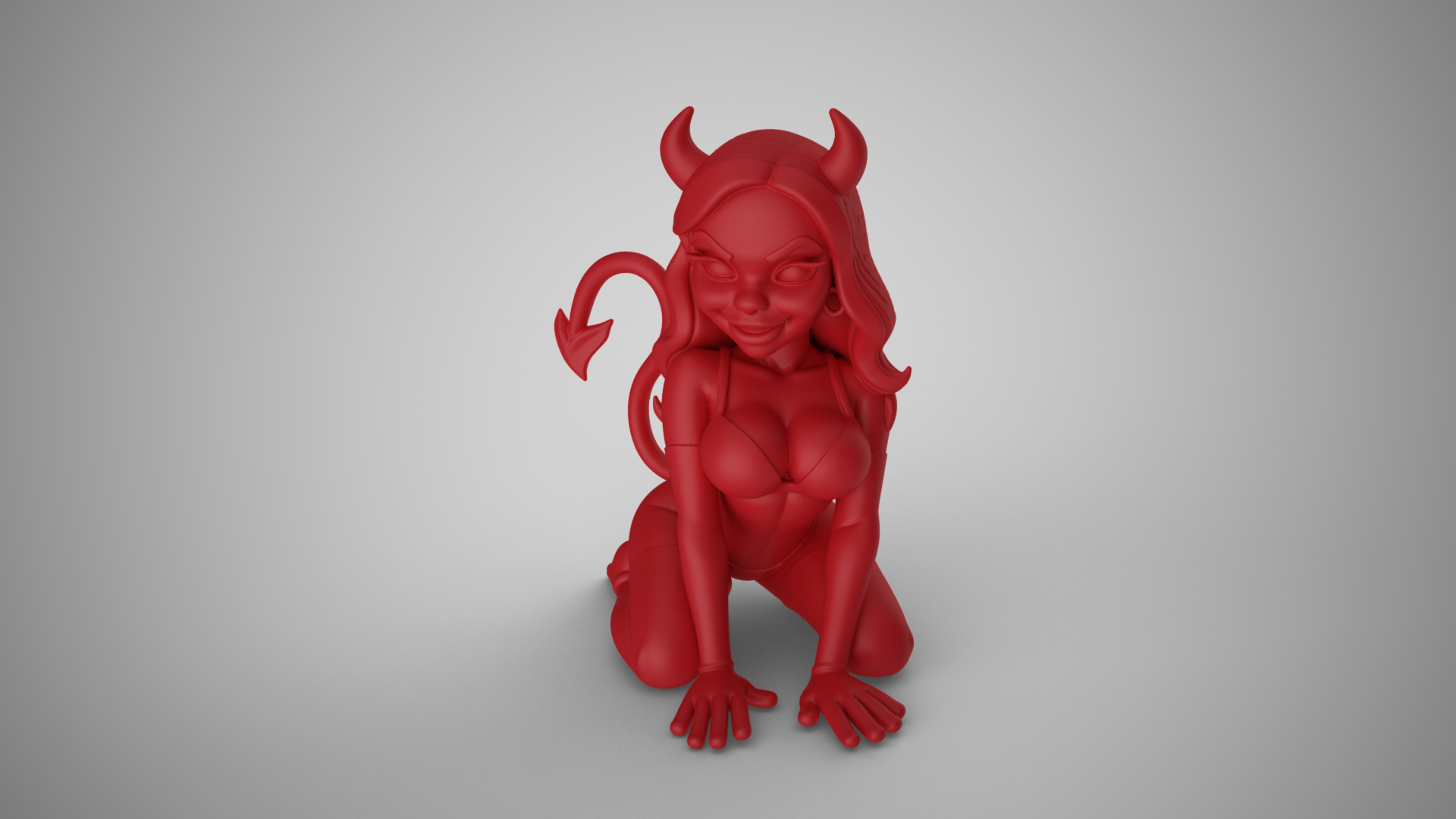 Devil Girl Decor 3D print model_9